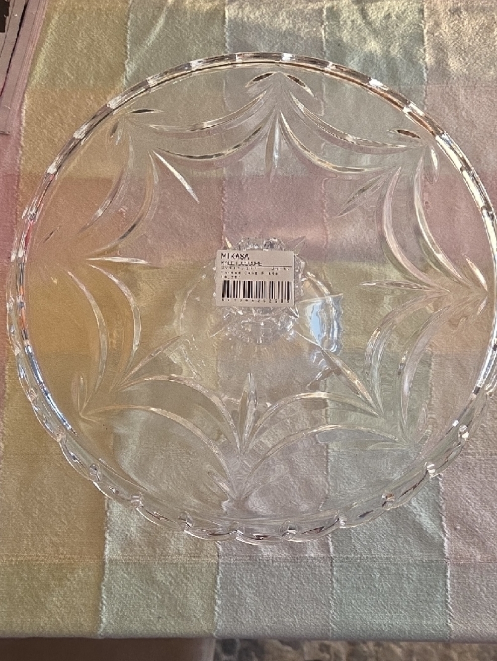 Mikasa Kaleidoscope Crystal Pedestal Cake Plate - Picture 2 of 4
